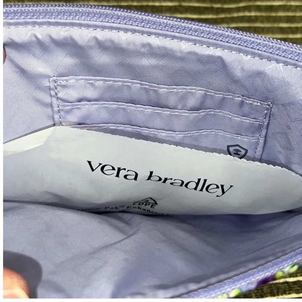 Vera Bradley Wristlet Womens OS Purple NWT RFID Hanging Around Sloth Quilted